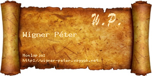 Wigner Péter névjegykártya